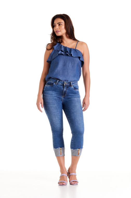 macacão jeans patoge