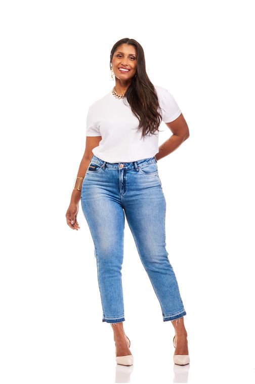 Bermuda Patogê feminina curvy jeans cintura média (G3) BE37131