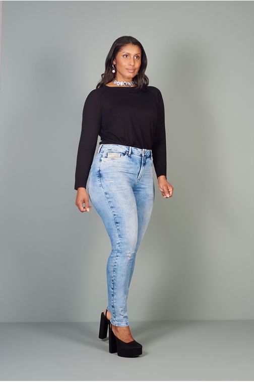 Bermuda Patogê feminina jeans new boyfriend cintura média (G3) BE36554 -  patoge