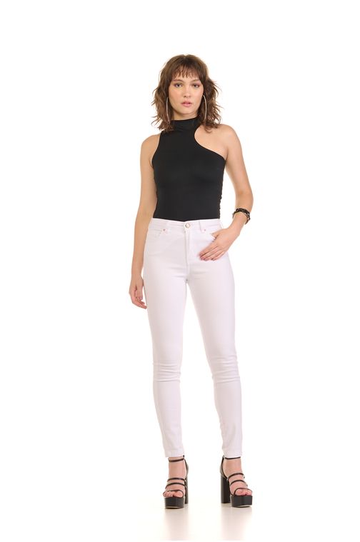Calça Patogê feminina skinny em sarja branca cintura alta (G4) CL36420 Cor:UNICA; Tamanho:36