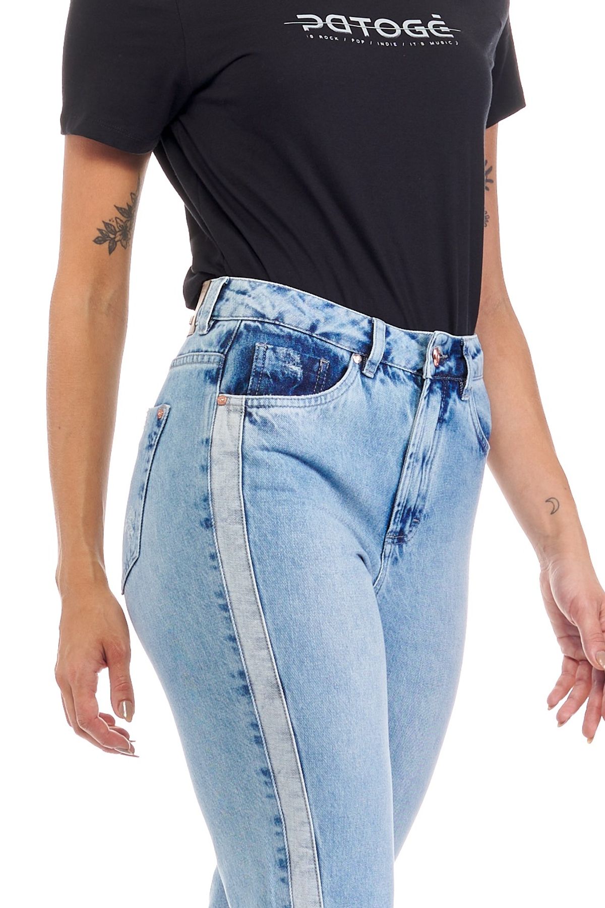Calça Patogê feminina mom jeans cintura alta (G4) CL36722 - patoge