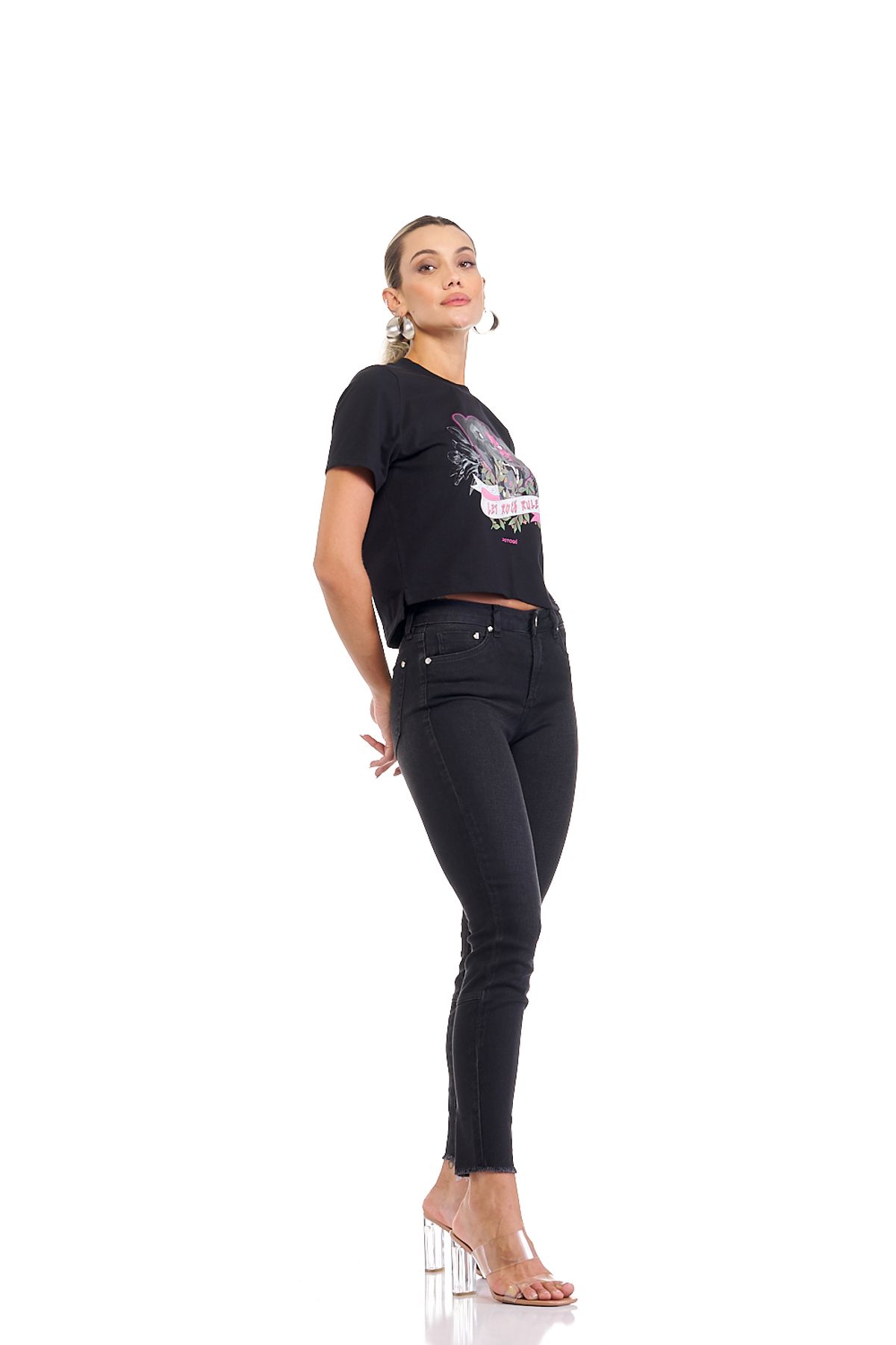 Calça Patogê feminina skinny jeans cintura média (G3) CL37380 - patoge