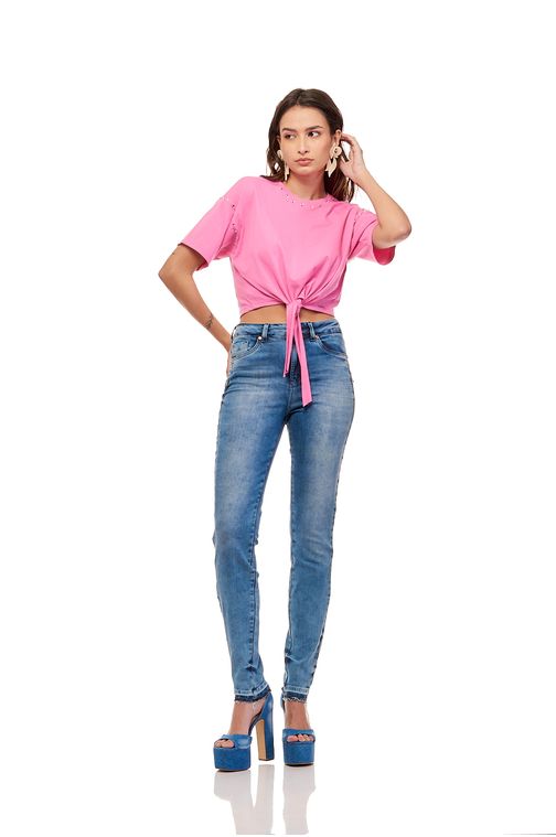 Calça Patogê feminina skinny jeans cintura média (G3) CL36953 Cor:UNICA; Tamanho:34