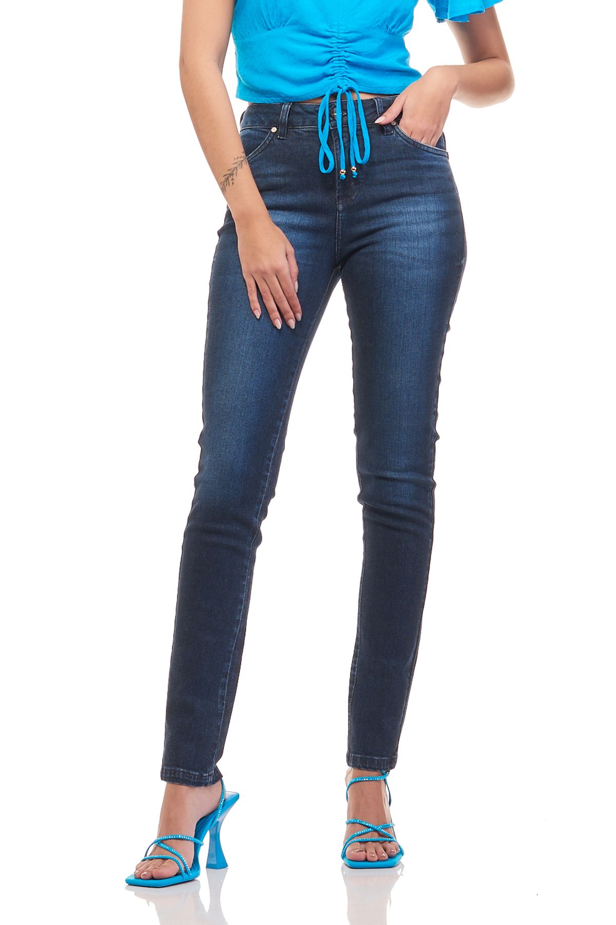 Calça Patogê feminina skinny jeans cintura média (G3) CL37380 - patoge