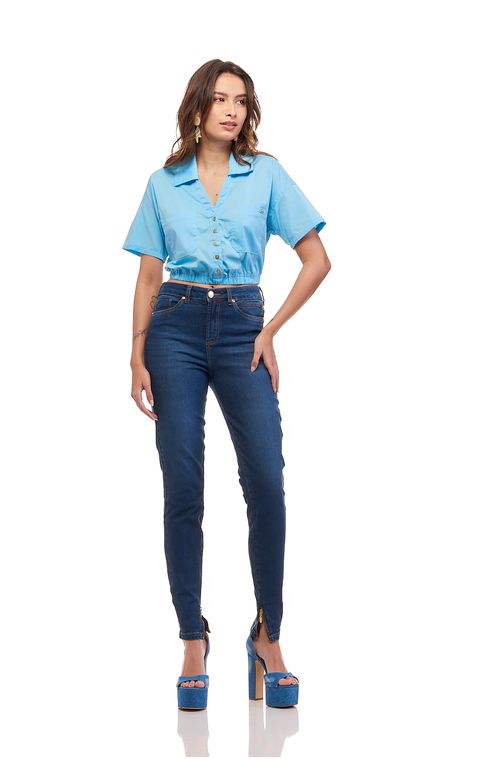 Calça Patogê feminina skinny jeans cintura alta (G4) CL36946 Cor:UNICA; Tamanho:34