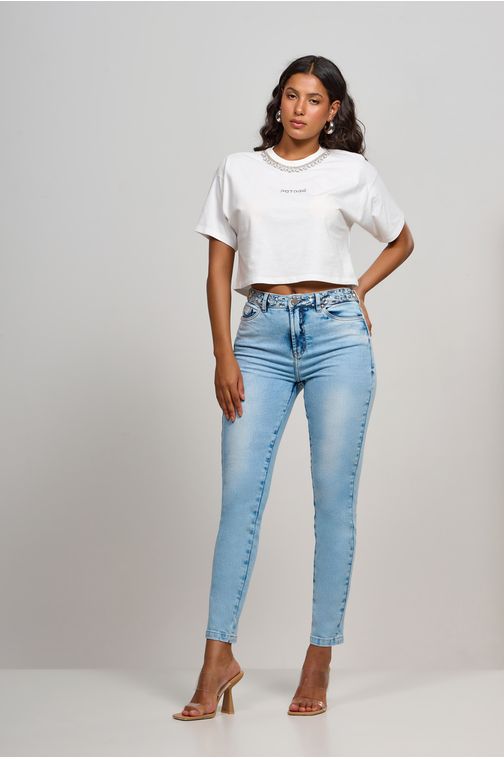 Calça Patogê feminina mom jeans cintura alta (G4) CL37038 Cor:UNICA; Tamanho:36