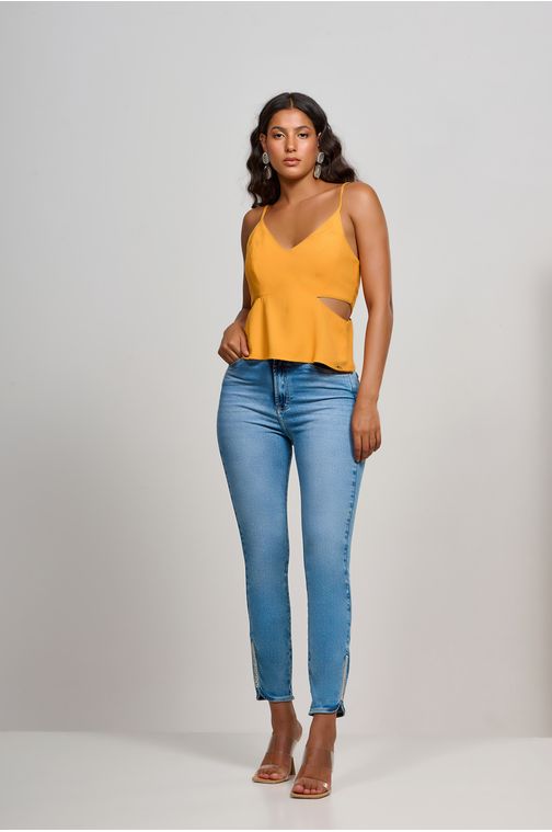 Calça Patogê feminina skinny jeans cintura super alta (G5) CL37053 Cor:UNICA; Tamanho:36
