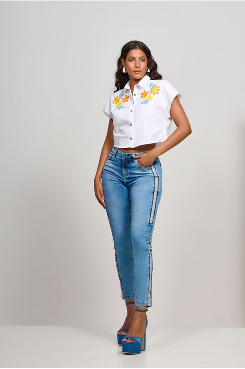 Calça Patogê feminina skinny jeans cintura média (G3) CL37115 Cor:UNICA; Tamanho:36