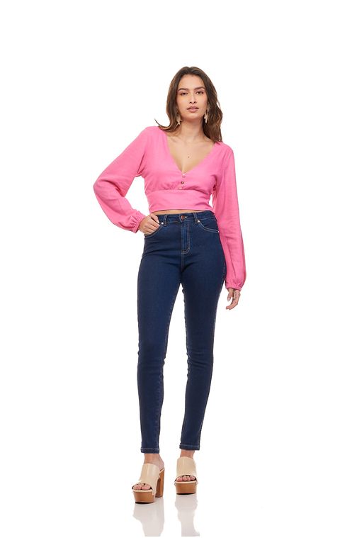 Calça Patogê feminina skinny jeans cintura alta (G4) CL36934 Cor:UNICA; Tamanho:34
