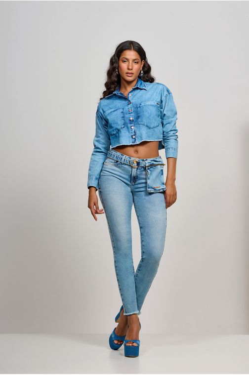 Calça Patogê feminina skinny jeans cintura média (G3) CL37023 Cor:UNICA; Tamanho:34
