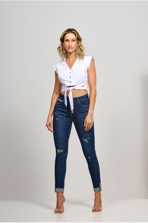 Calça Patogê feminina skinny jeans cintura média (G3) CL37031 Cor:UNICA; Tamanho:36
