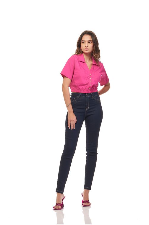 Calça Patogê feminina skinny jeans cintura alta (G4) CL36935 Cor:UNICA; Tamanho:36