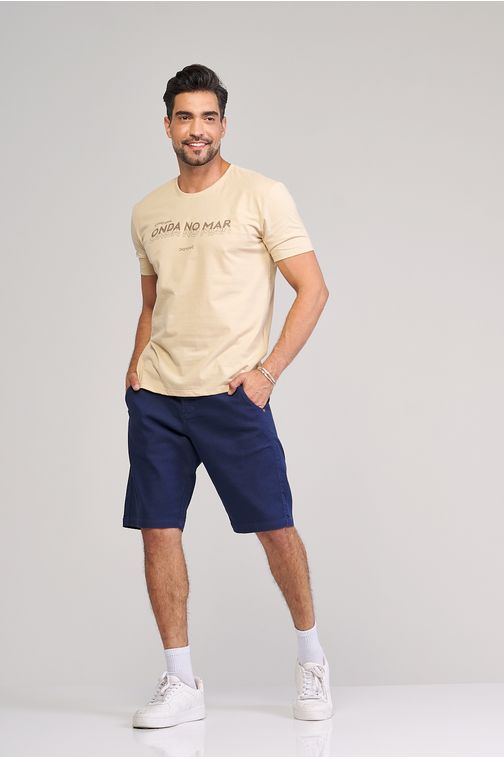 Bermuda Patogê masculina em jeans sarjado BE36955 Cor:AZUL; Tamanho:36