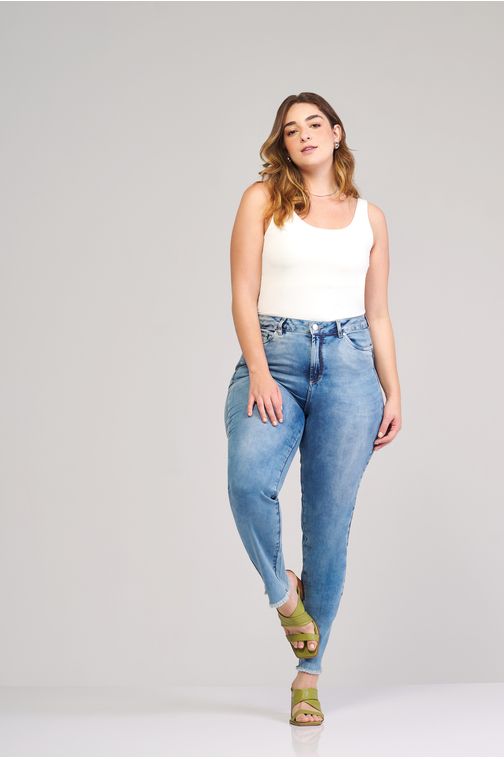 Calça Patogê skinny jeans curvy cintura alta (G4) CL37134 Cor:UNICA; Tamanho:42
