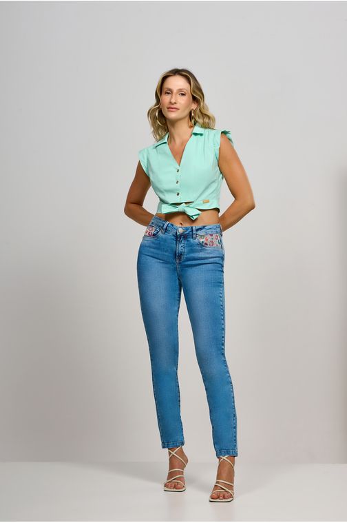 Calça Patogê feminina skinny jeans cintura média (G3) CL37206 Cor:UNICA; Tamanho:36