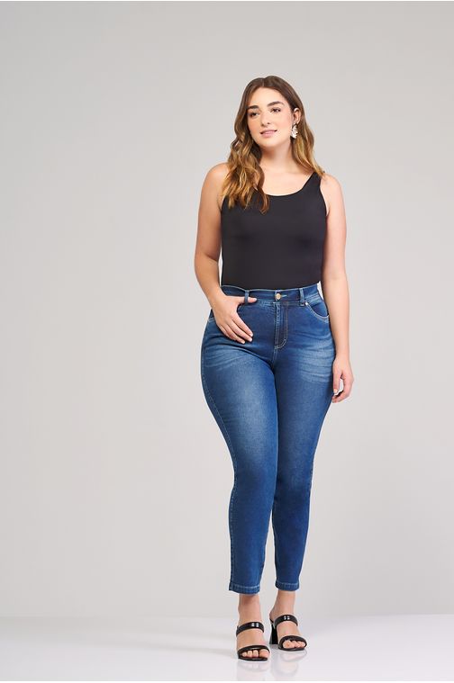 Calça Patogê feminina jogger curvy jeans cintura média (G3) CL36719 Cor:UNICA; Tamanho:42