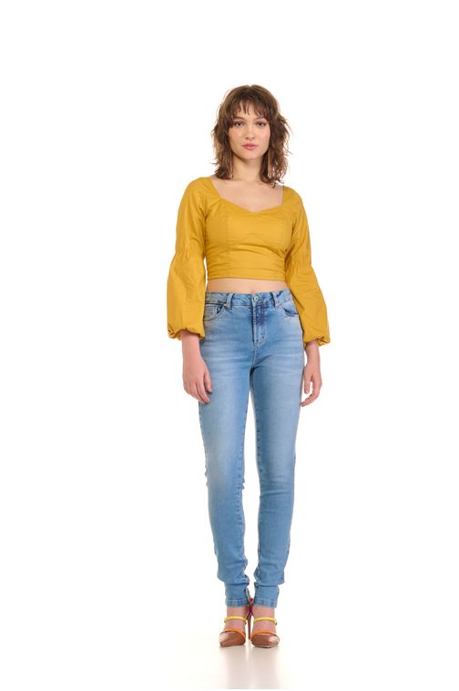 Calça Patogê feminina skinny jeans cintura alta (G4) CL36542 Cor:UNICA; Tamanho:38