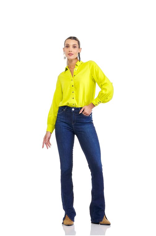 Calça Patogê feminina boot cut jeans cintura alta (G4) CL36806 Cor:UNICA; Tamanho:36