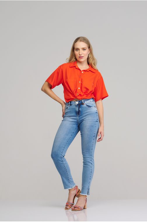 Calça skinny jeans feminina Patogê cintura média (G3) CL37166 Cor:UNICA; Tamanho:36