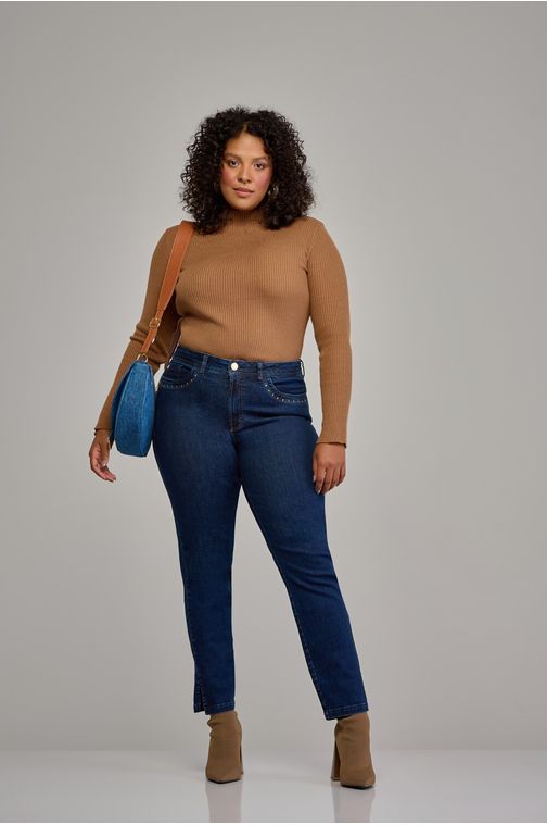 Calça skinny curvy jeans feminina Patogê cintura média (G3) CL37564 Cor:UNICA; Tamanho:44