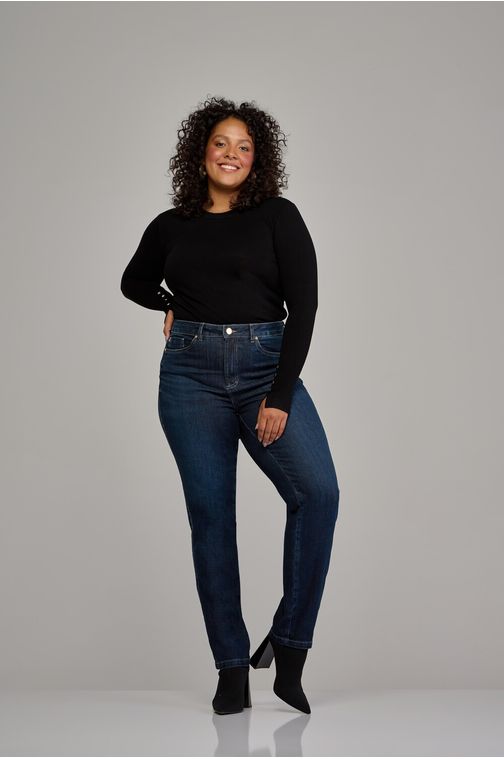 Calça skinny curvy jeans feminina Patogê cintura alta (G4) CL36550 Cor:UNICA; Tamanho:42