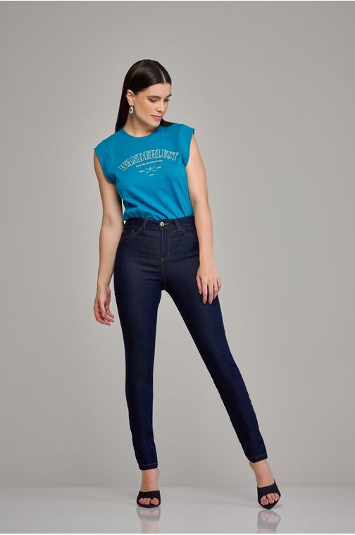 Calça skinny jeans feminina Patogê cintura alta (G4) CL37599 Cor:UNICA; Tamanho:36