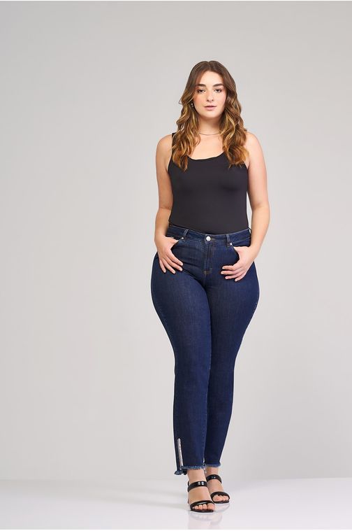 Calça skinny curvy jeans feminina Patogê cintura média (G3) CL37124 Cor:UNICA; Tamanho:42