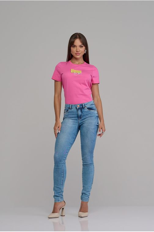 Calça skinny jeans feminina Patogê cintura média (G3) CL37604 Cor:UNICA; Tamanho:38