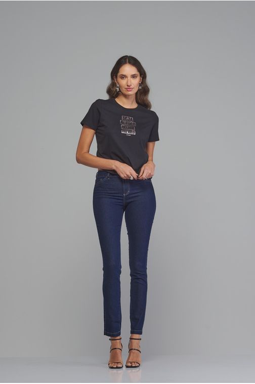 Calça skinny jeans feminina Patogê cintura média (G3) CL37612 Cor:UNICA; Tamanho:40