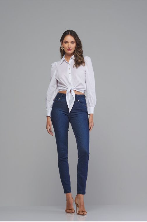 Calça skinny jeans feminina Patogê cintura alta (G4) CL37704 Cor:UNICA; Tamanho:36