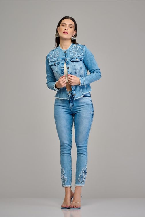 Calça skinny jeans feminina Patogê cintura média (G3) CL37427 Cor:UNICA; Tamanho:36