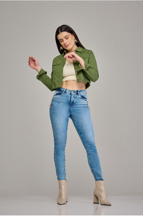 Calça skinny jeans feminina Patogê cintura média (G3) CL37705 Cor:UNICA; Tamanho:36