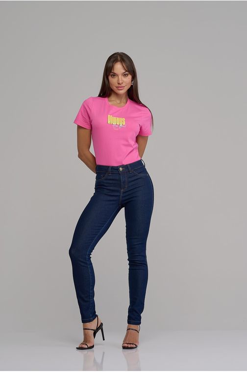 Calça skinny jeans feminina Patogê cintura média (G3) CL37470 Cor:UNICA; Tamanho:36